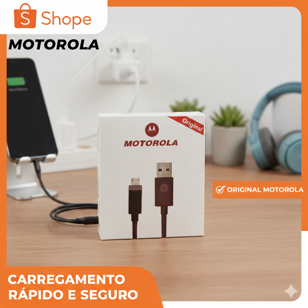 Cabo USB Alta qualidade Motorola Original Tipo V8 Turbo Carregador Ultra rapido