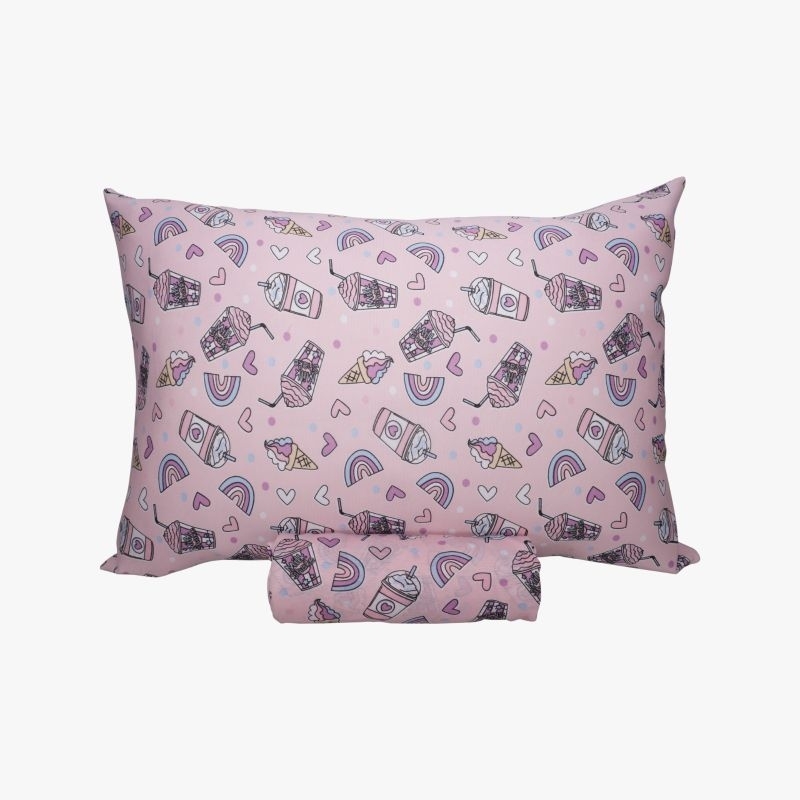 Jogo de Cama Infantil Solteiro Malha Algodão 2 peças Lençol + Fronha Estampada, Confortavel. temas variados