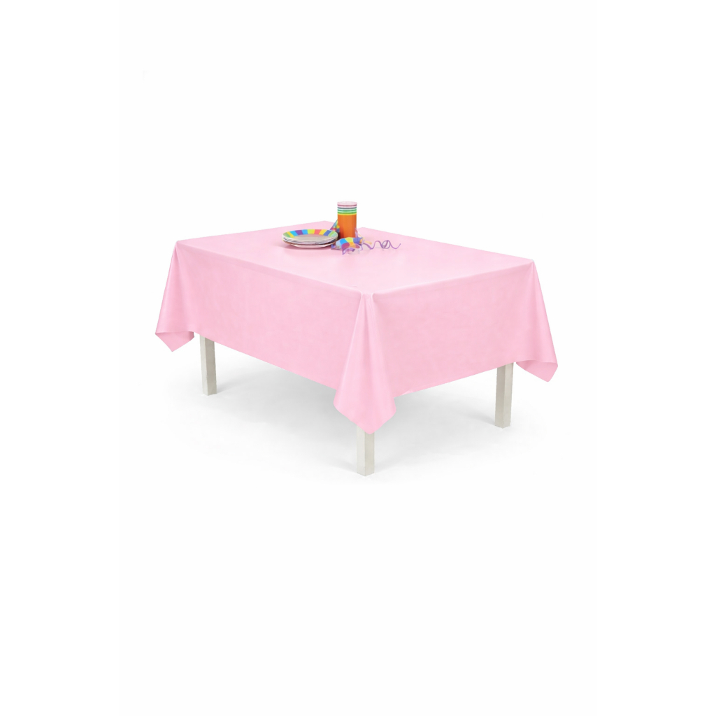 Toalha De Mesa Festa Rosa Pvc 137 X 183cm
