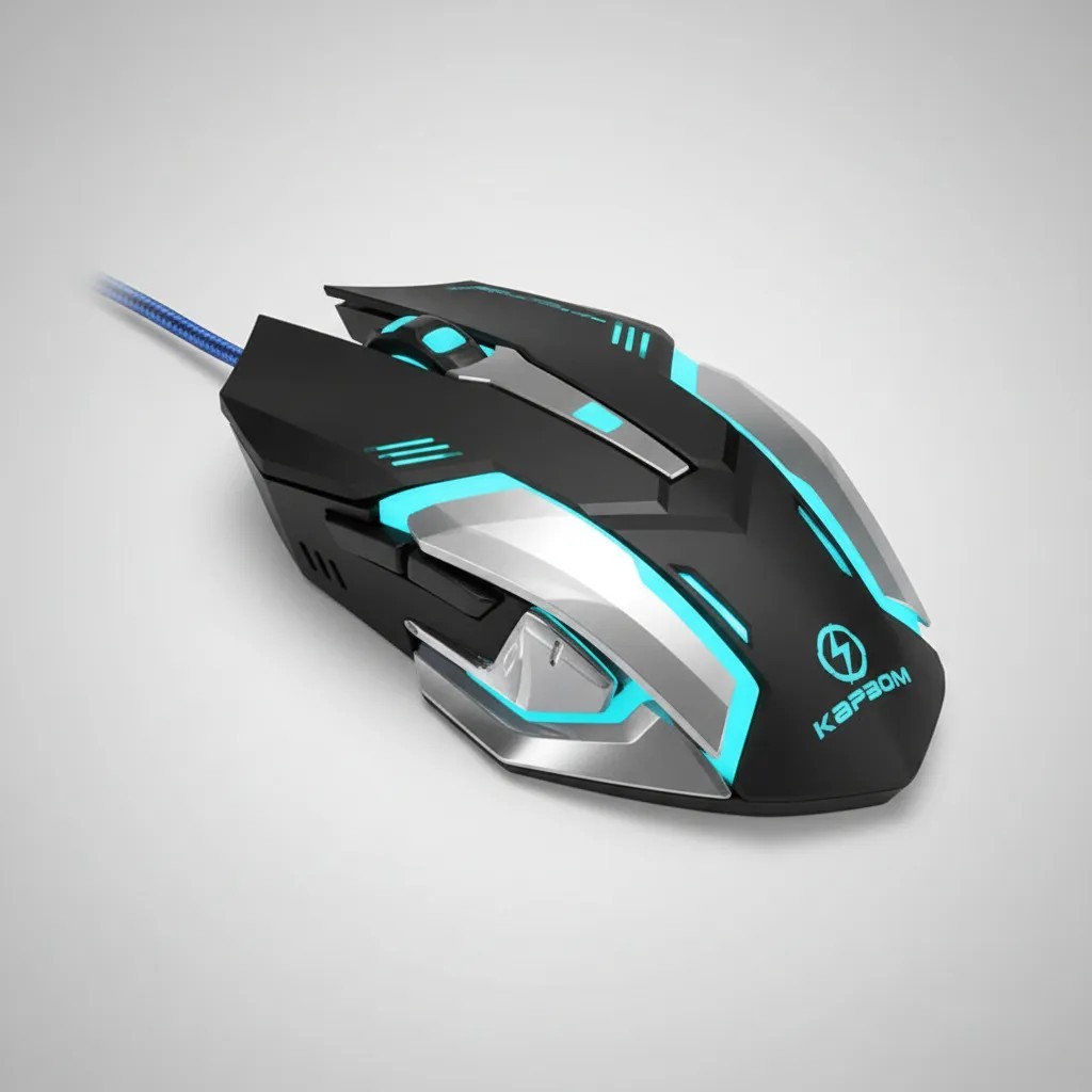 Mouse Gamer USB Com LED 2400 DPI Alta Performance Estilo