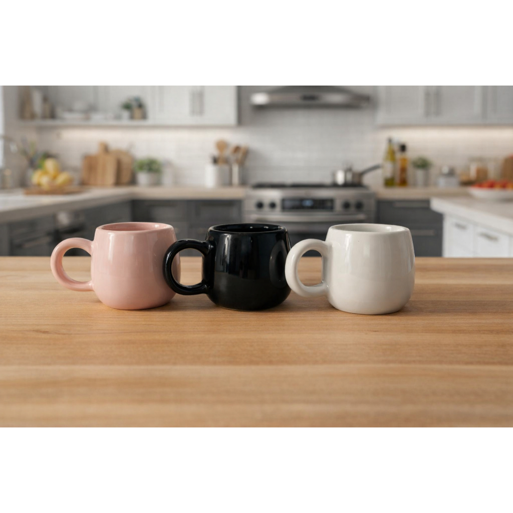 Kit 3 xícaras Essenza Café Chá 125Ml Porcelana