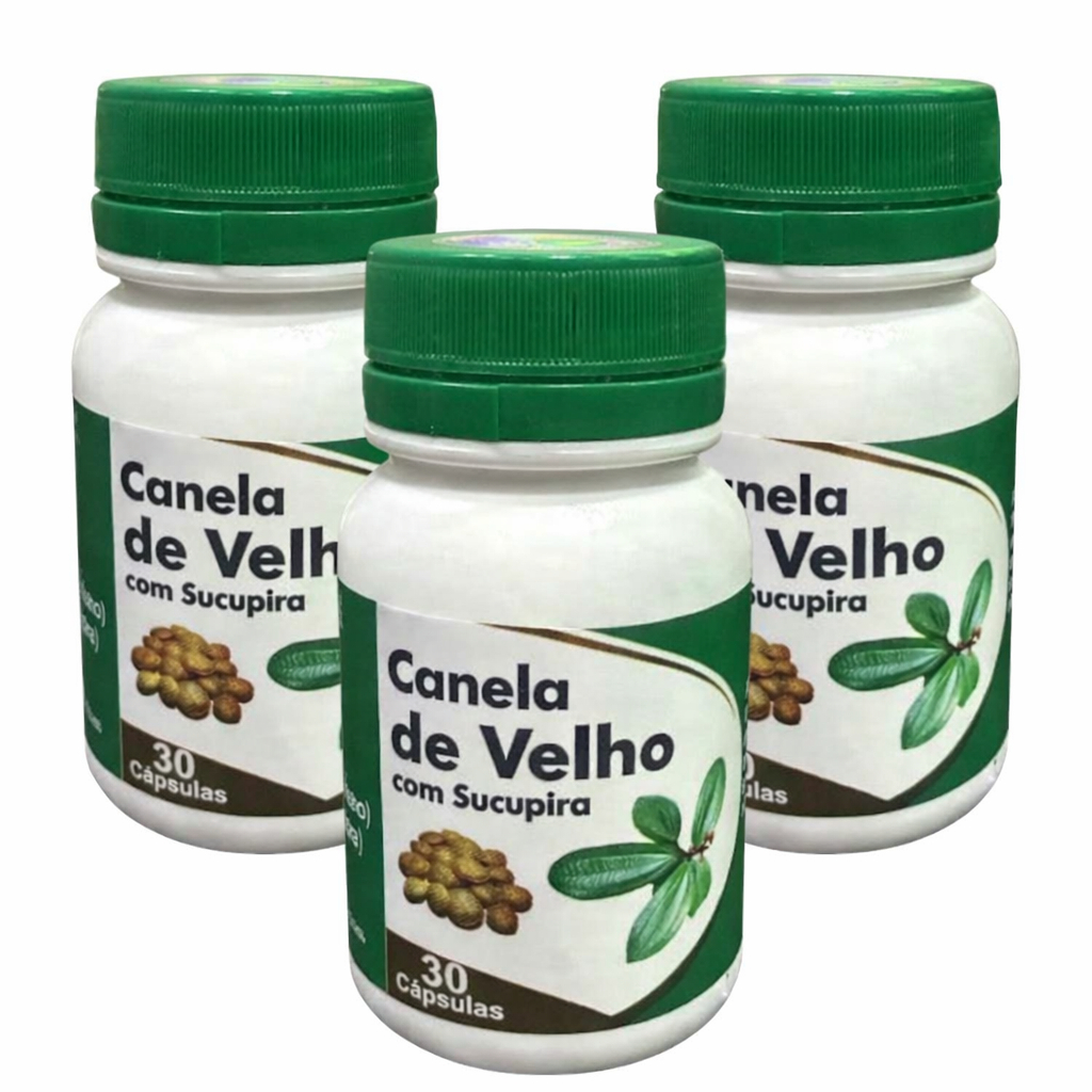 kit 3 Canela de Velho com Sucupira – Suplemento Alimentar – 90 Cápsulas