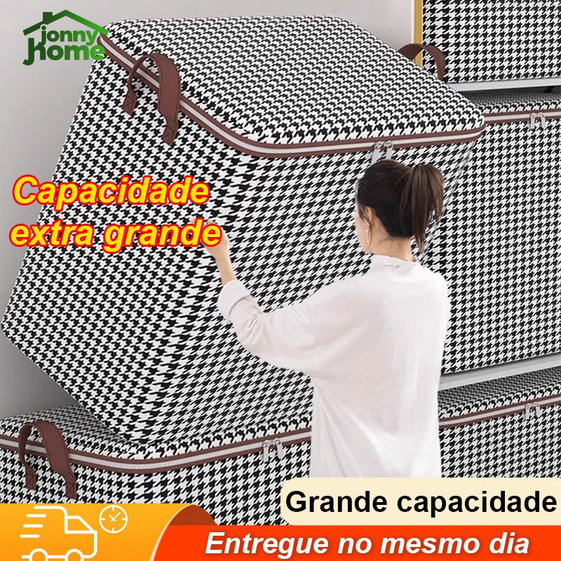 155L/180L/195L Caixa Multifuncional De Armazenamento De Grande Capacidade Para Colchas E Roupas Domésticas