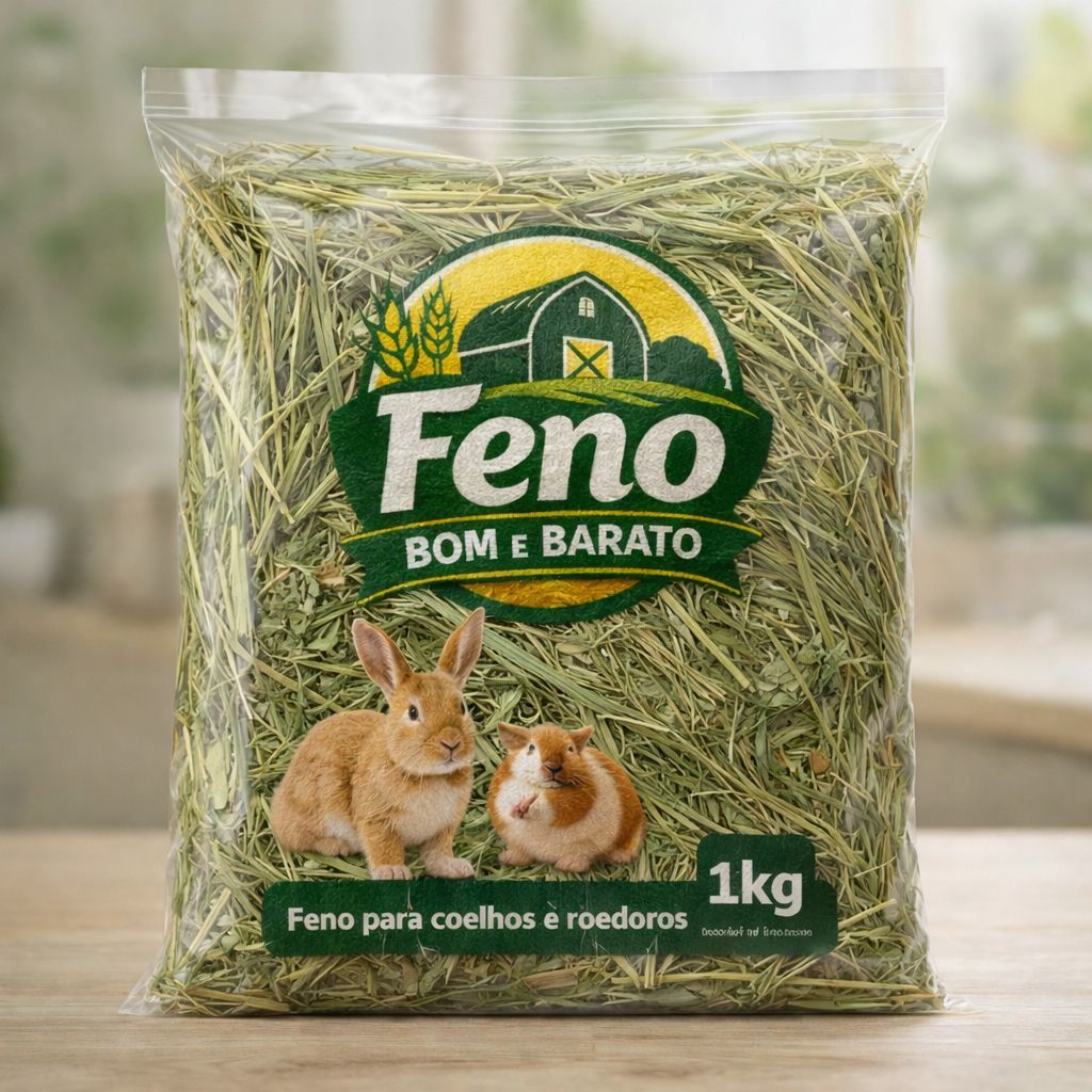 Feno Bom e Barato para Coelho e Porquinho da índia