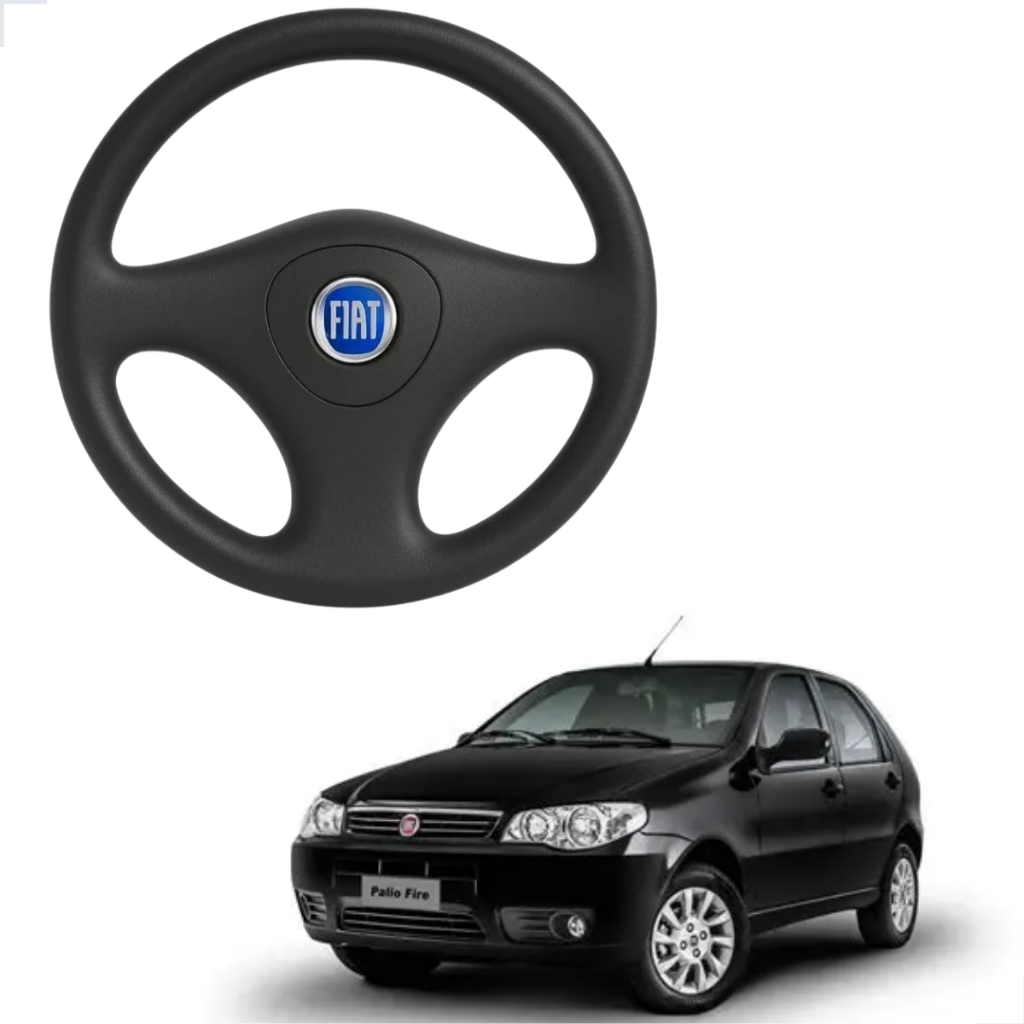 Volante Modelo Original Fiat Palio Fire 2003 á 2014 Emblema Azul Modelo De Volante Esportivo