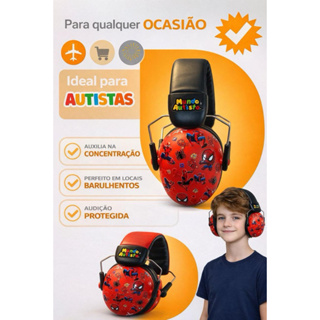 Abafador Homem Aranha 32  DB Autismo Fone Protetor de Som Ouvido Auricular Ruido Super Confortavel Tdah Tea Autista em Oferta na Shopee