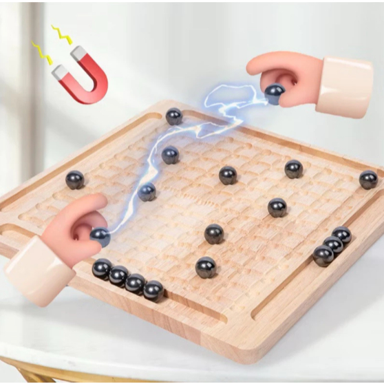 Jogo De Tabuleiro Xadrez Magnético De Madeira Portátil Infantil Brinquedo Educativo