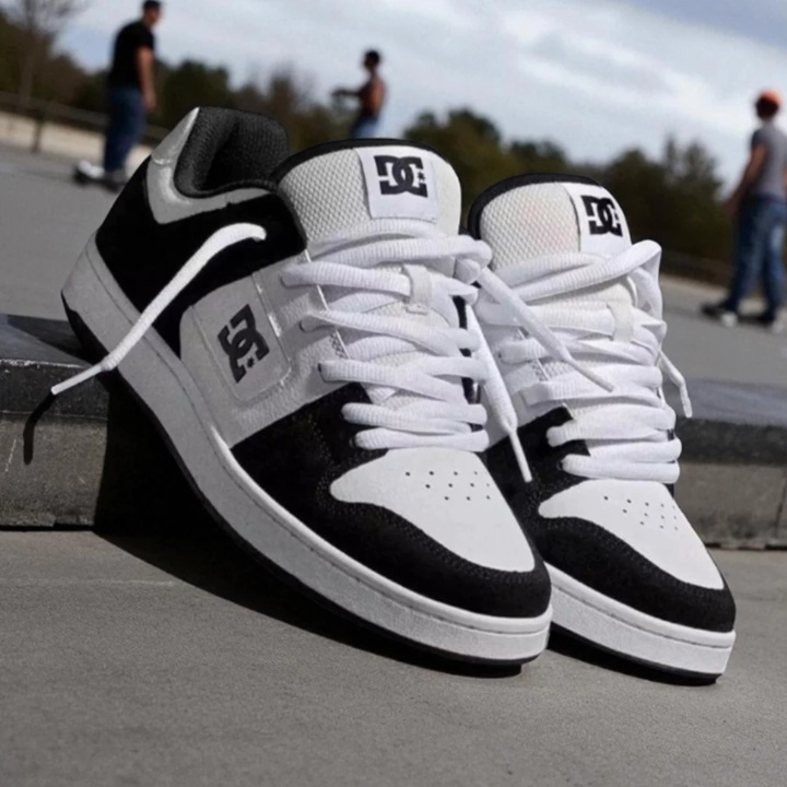 Tenis DC Shoes Masculino Feminino Casual skatista Preto Branco Unissex 34 Ao 43