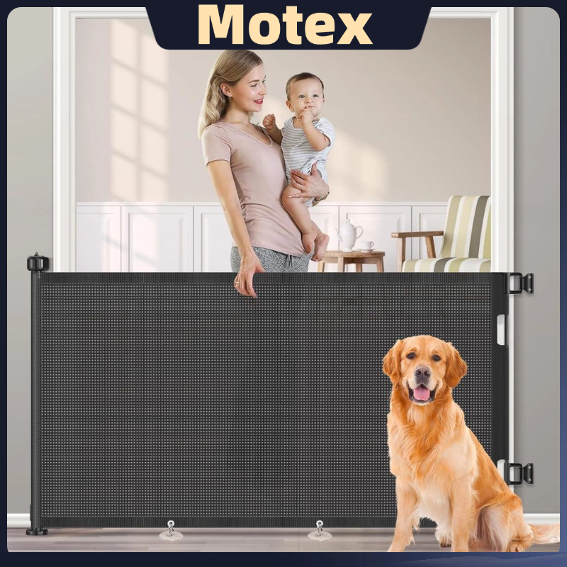 Portão Tela Segurança Bebês Pets Cercadinho Grade Retrátil  Cachorros Caes Criança Bebê 1.8m/3m