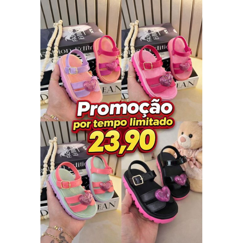 Sandalia Baby Infantil Menina Feminina Casual Confortavel 19 ao 26 em Oferta na Shopee