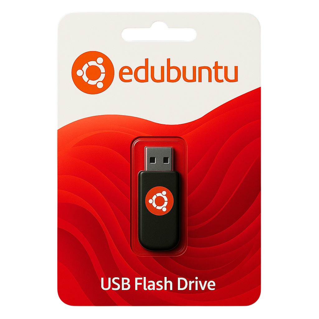 Pendrive Bootável Edubuntu Linux 8GB | Sistema Completo + Material para Iniciantes | PC e Notebook