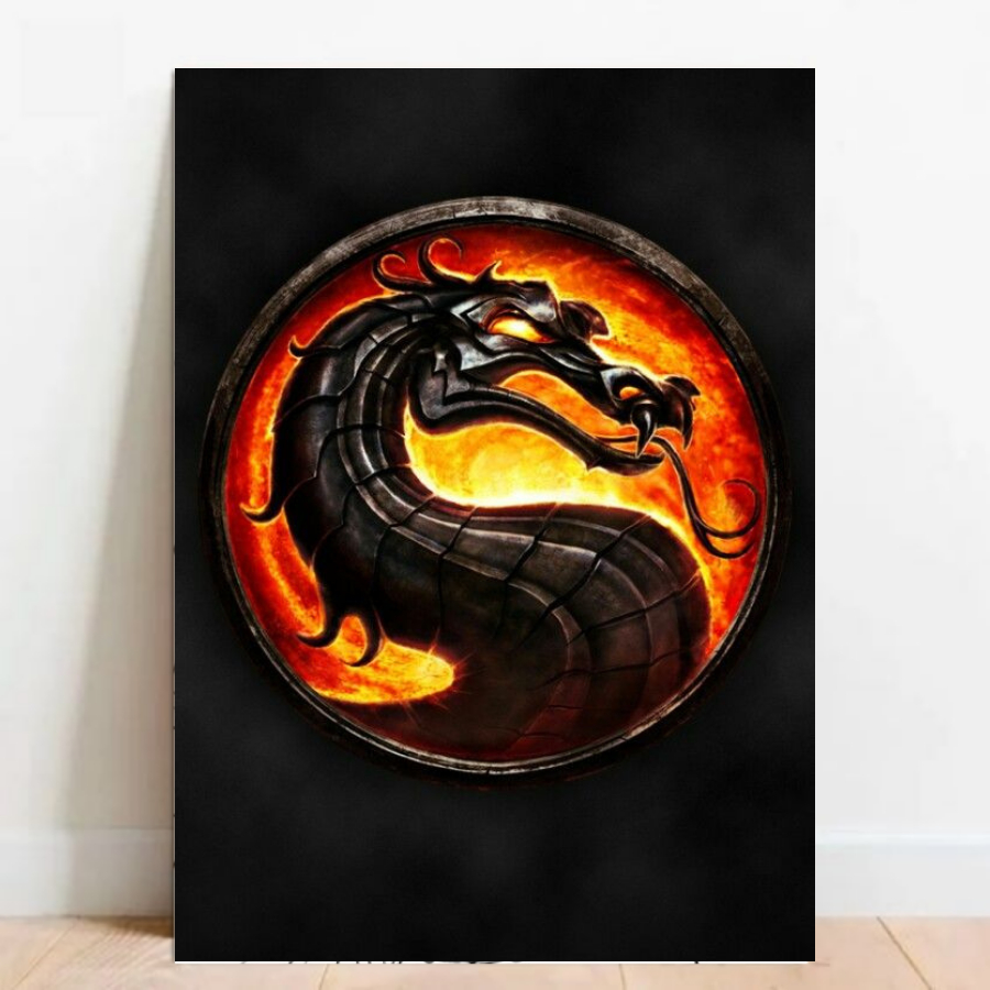 Quadro Placa decorativa Geek Gamer Mortal Kombat video games Arte Poster A2 015