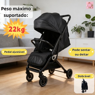Carrinho De Bebê Passeio Vira Berço Compact Até 22kg Preto em Oferta na Shopee