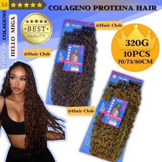 Cabelo Be You   Hello MIGA  Fibra De Colágeno Proteina Hair 80cm Na Tela 320g 10PCS em Oferta na Shopee