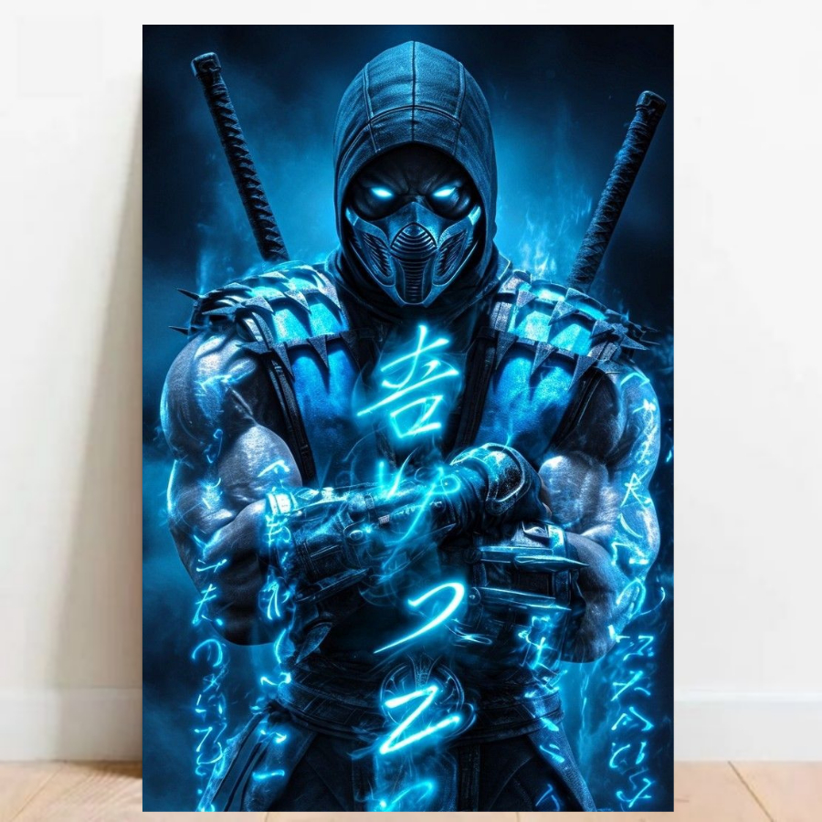 Quadro Placa decorativa Geek Gamer Mortal Kombat video games Arte Poster A2 031