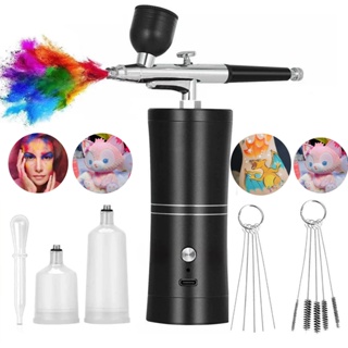 Aerógrafo Sem Fio Recarregável Portátil Com Compressor , Pistola De Pulverização De Ação Única em Oferta na Shopee
