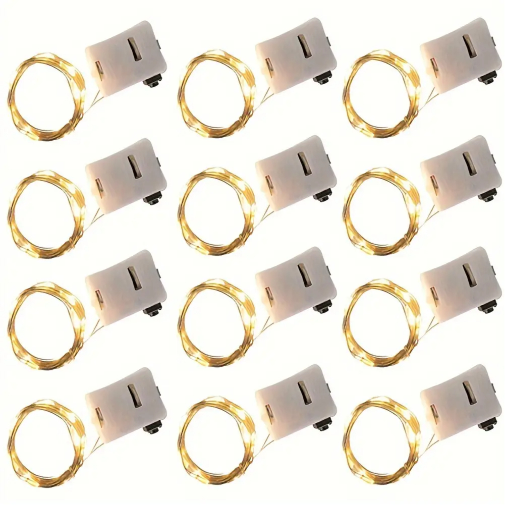 Kit 10 Corda De Luz Fio De Fada 2M Colorido/Branco Quente Com Luzes Led Fada Casa e Decoração Lluminação