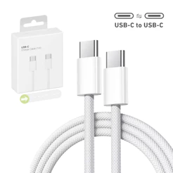 Cabo Tipo C para Tipo C USB-C – Carga Rápida – Compatível iPhone 15/16/17