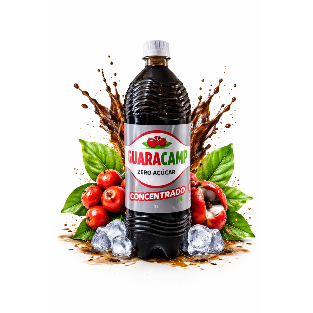 Xarope Líquido Concentrado de Guaraná Diet Guaracamp - 1 Litro