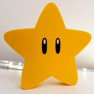 Luminária Abajur Estrela Mario Bros Gamer Geek  Decoração Colecionador Quarto Sala