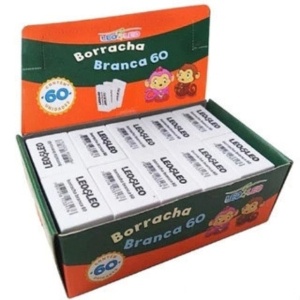Kit 20 Unidades Borracha Branca Escolar N°/60 Leo&Leo Escolar Escritorio em Oferta na Shopee