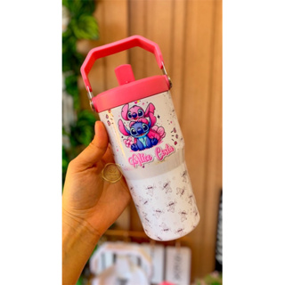 Garrafa térmica infantil personalizada Stitch com nome, copo termico personalizado. Tumbler em Oferta na Shopee