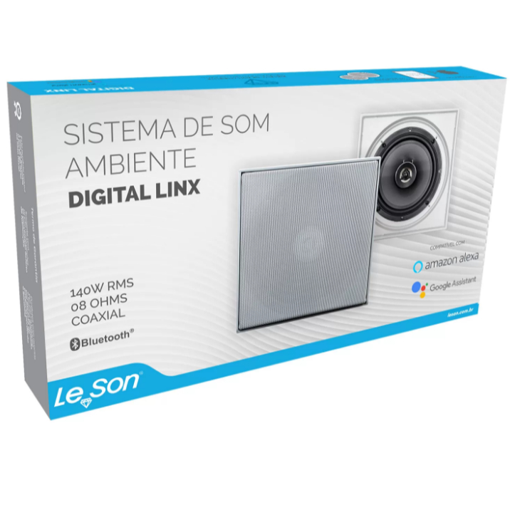 Sistema de som inteligente arandela 6" Leson Bluetooth amplificado 70W RMS Digital Linx em Oferta na Shopee