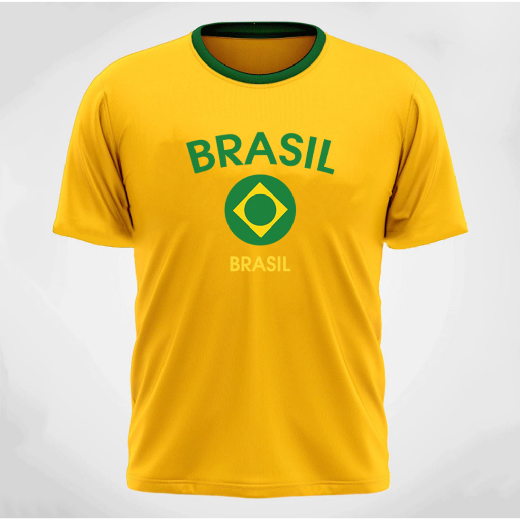 Camiseta Brasil 2026 Lançamento Estampada Amarelo Time Copa Personalizada Camisa BRASIL