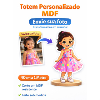 Totem Personalizado MDF com Foto Display de Chão Festa Infantil Aniversário em Oferta na Shopee