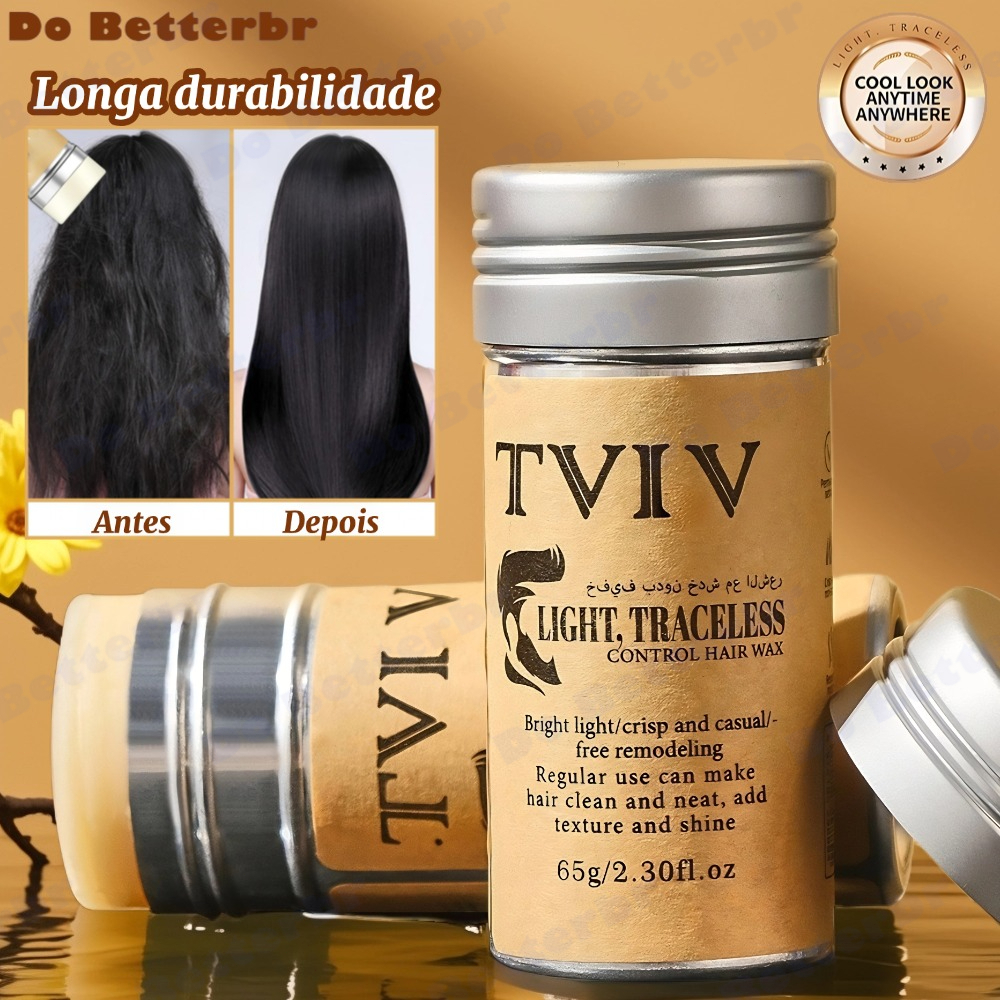 KIT2 Bastão de Cera para Cabelo Anti-Frizz Frizzy Hair Tidying Creme Suavizante Styling Stick de Cera para Cabelo Sólido em Oferta na Shopee