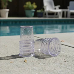 Kit 2 Ponteira De Mangueira Para Piscinas Transparente - Stylus