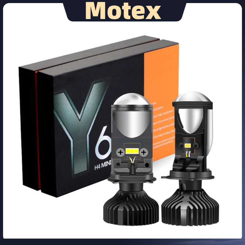 Kit Conversão H4 LED 24.000LM - Lente Projetor Mini para Carro Alto/Baixo Y6 Y7 Y8 em Oferta na Shopee