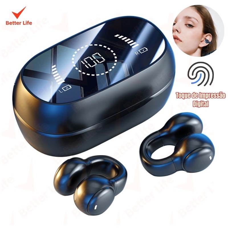 Fone de Ouvido Bluetooth Sem Fio Digital Alta Qualidade Intra Auricular-BT em Oferta na Shopee