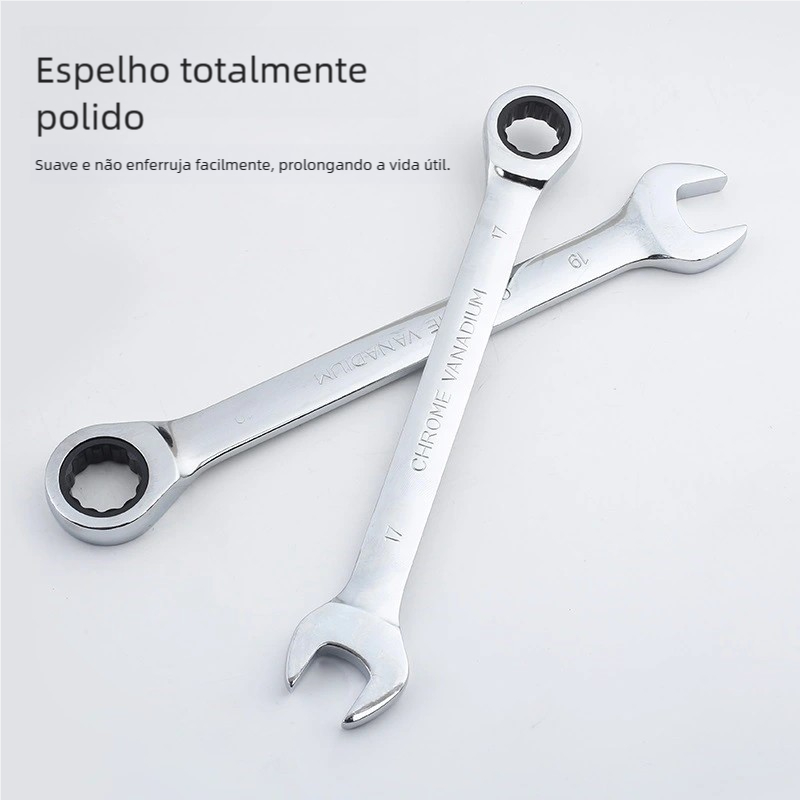Chave Catraca Cromo Vanadium Unidade Profissional - Ideal para Marcenaria e Mecânica