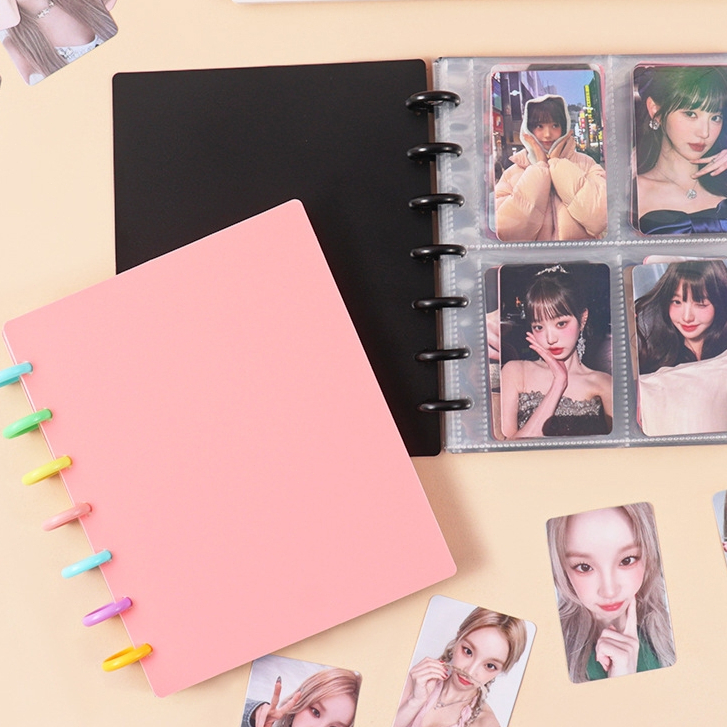 160 Bolsos Binder Capa A5 Álbum De Fotos Fotocard Adesivo De Arquivo Ticket Post Fichário