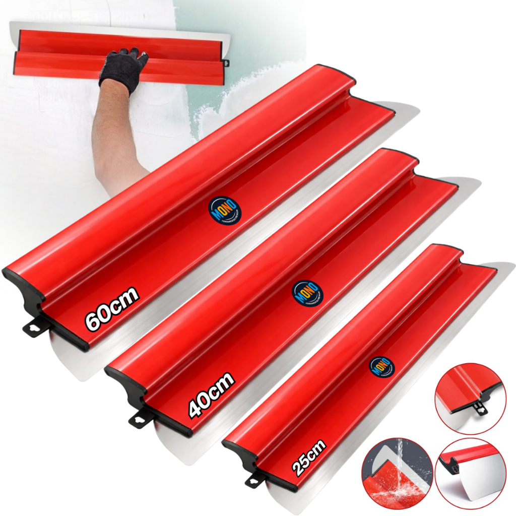 Kit Berox Desempenadeira 25,40, 60cm Acabamento Fino Inoxidavel Massa Corrida Drywall em Oferta na Shopee
