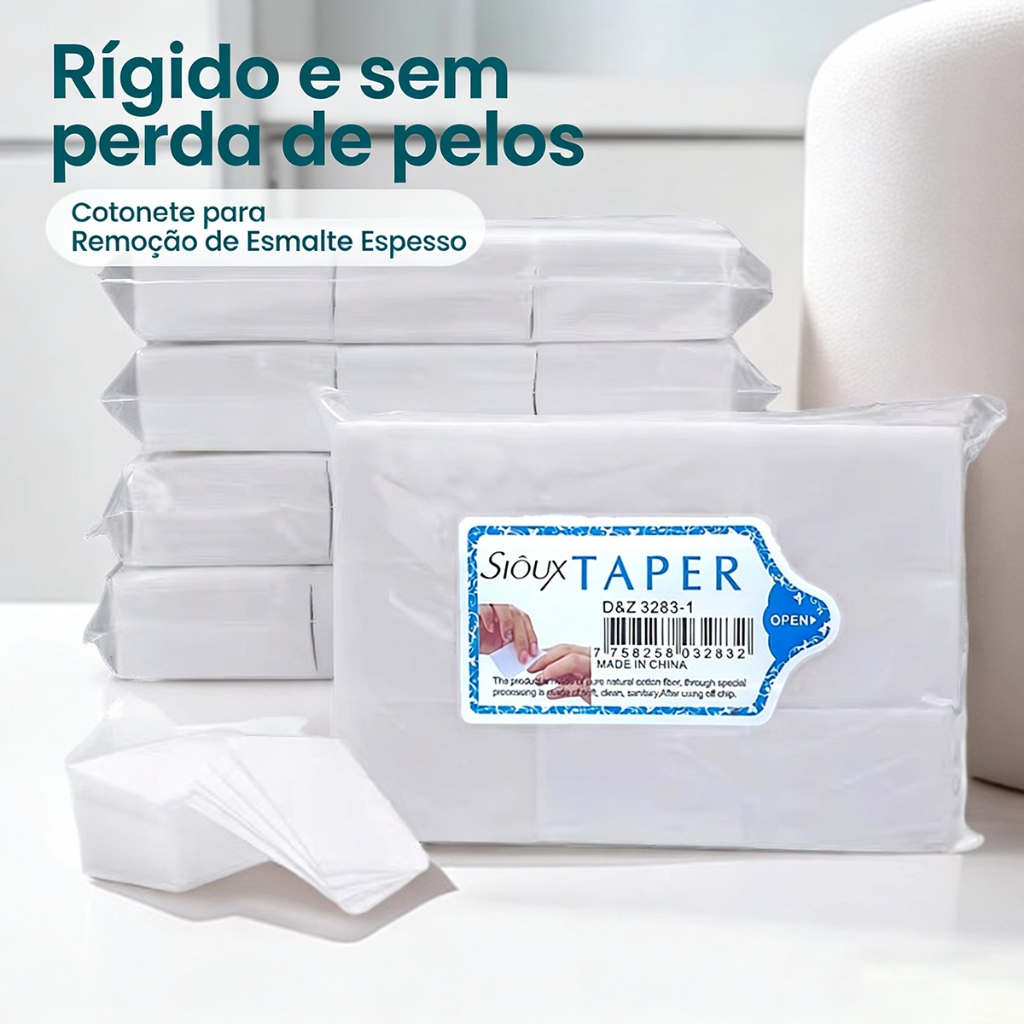 1000pçs Algodão Prensado 100% Natural Nail Wipes Remoção Esmaltes e remoção de Gel UV Nail Wipes
