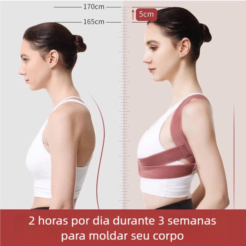 Alça Invisível para Ombros Angulada - Correção de Postura Anti-Corcunda com Função Superior em Oferta na Shopee