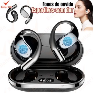 Fone Bluetooth Esportivo TWS 5.3 - À Prova de Suor, Bateria Longa Duração + Display de Ca…