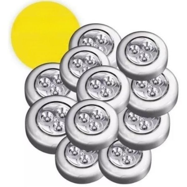 1/3/5 LED Adesiva sem Fio (03 Lâmpadas dentro da LED) Touch de Pilha de Segurança Portátil para Armário