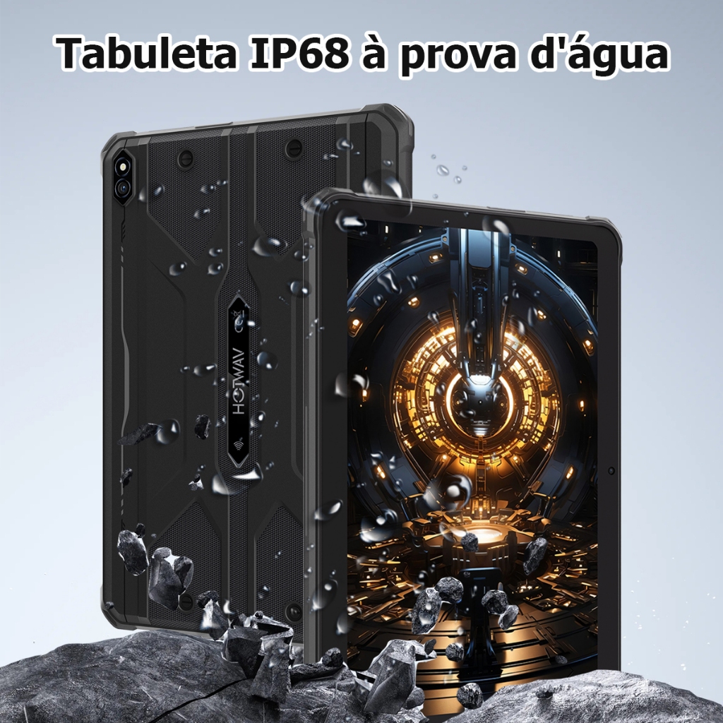 HOTWAV TabletR8 8GB + 128 GB suporta reconhecimento facial, IP68 à prova d'água, à prova de poeira e à prova de quedas