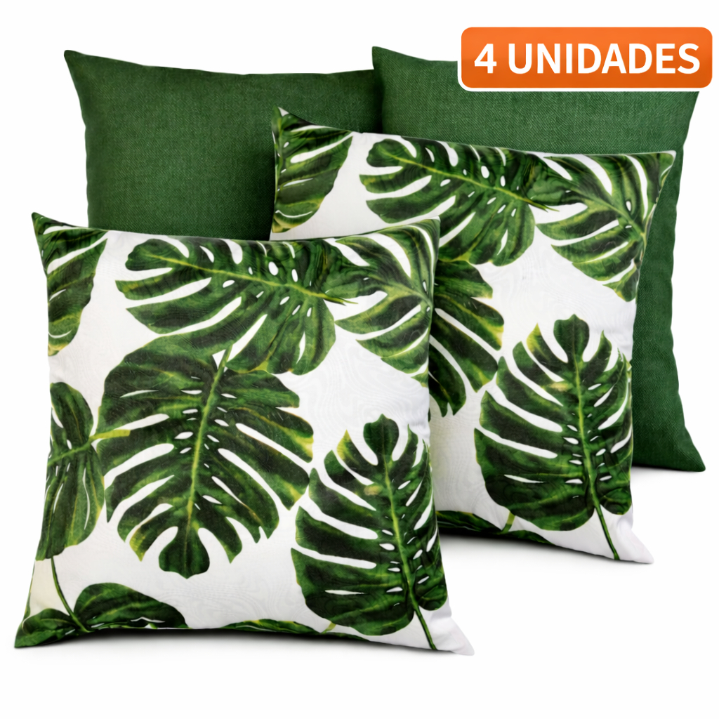 Kit 4 Capas de Almofada Jacquard 45x45 Decorativa Premium em Oferta na Shopee