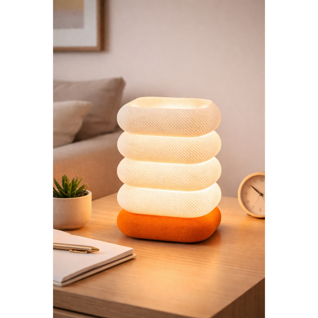 Imagem 🌙 Luminária Zen Pebble LED Decorativa | Abajur Moderno USB Multicor Quarto Sala Infantil 🌙