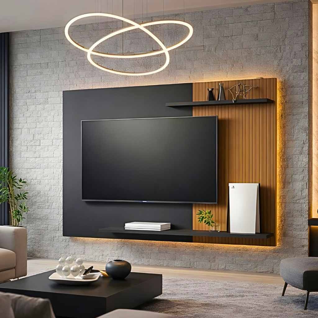 Painel Tv Sala/Quarto Até 50 Polegadas Smart Plus Veneza Nicho Varias Cores - Miniatura 2