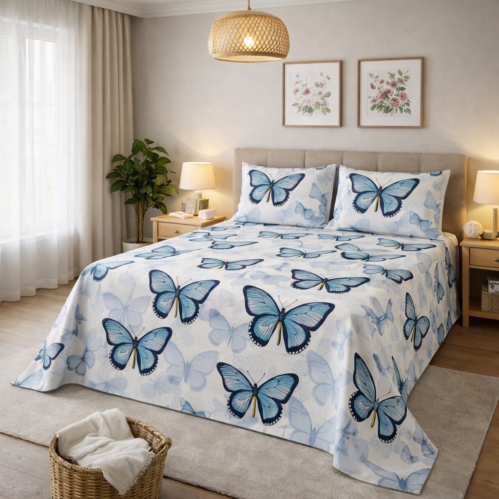 Kit Lençol Casal QUEEN E BOX Toque 100% Algodão com 2 Porta travesseiros com Acabamento na bainha *Oferta