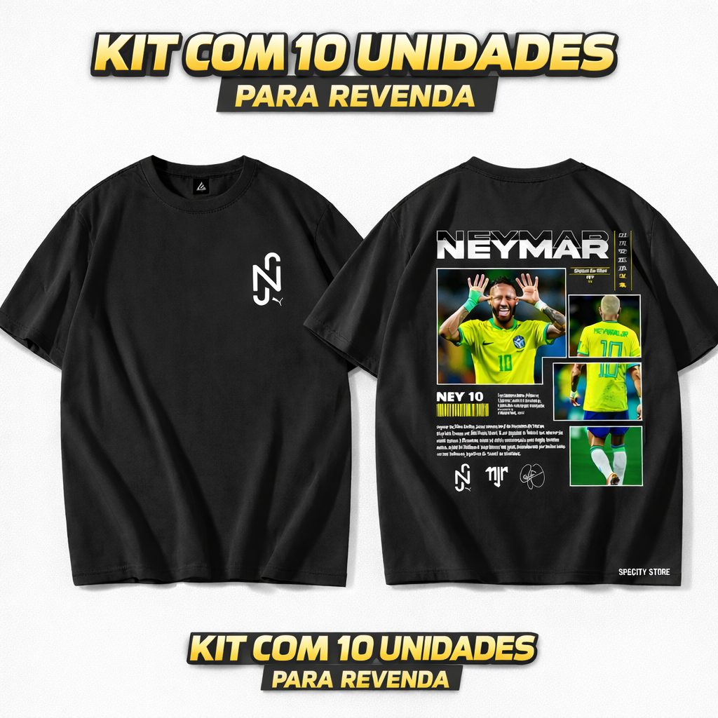 REVENDA Kit 10 Camisas Futebol Neymar Brasil Copa do Mundo – Alta Procura