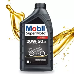 Óleo Mobil 20w50 Mineral Super Moto 4 Tempos 1 Litro