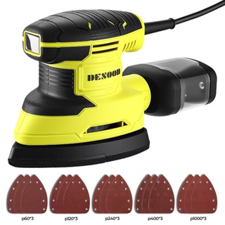 Lixadeira Orbital 240w Real Triangular Elétrica Professional 13000rpm Autossucção Com 15 Lixas E Coletor De Pó Desoon em Oferta na Shopee