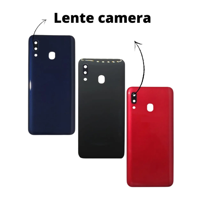 Tampa Traseira De Plástico COM LENTE A20 A205 em Oferta na Shopee