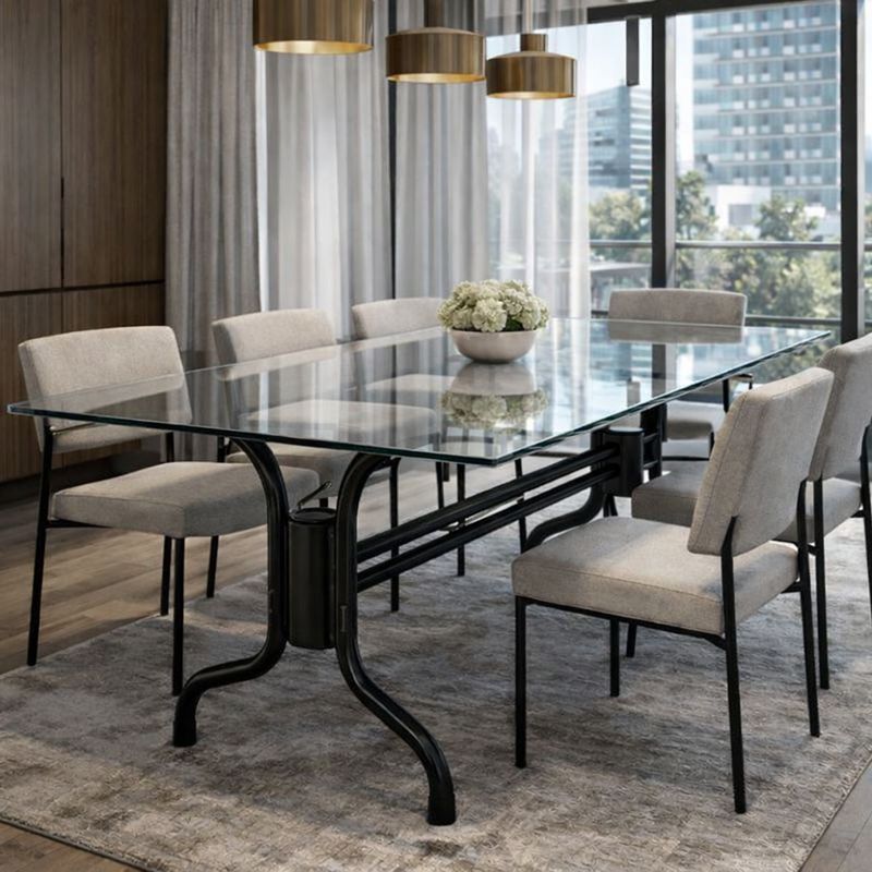 Base de Mesa Estrutura em Aço Resistente para Tampo de Mármore Vidro Madeira 75x150